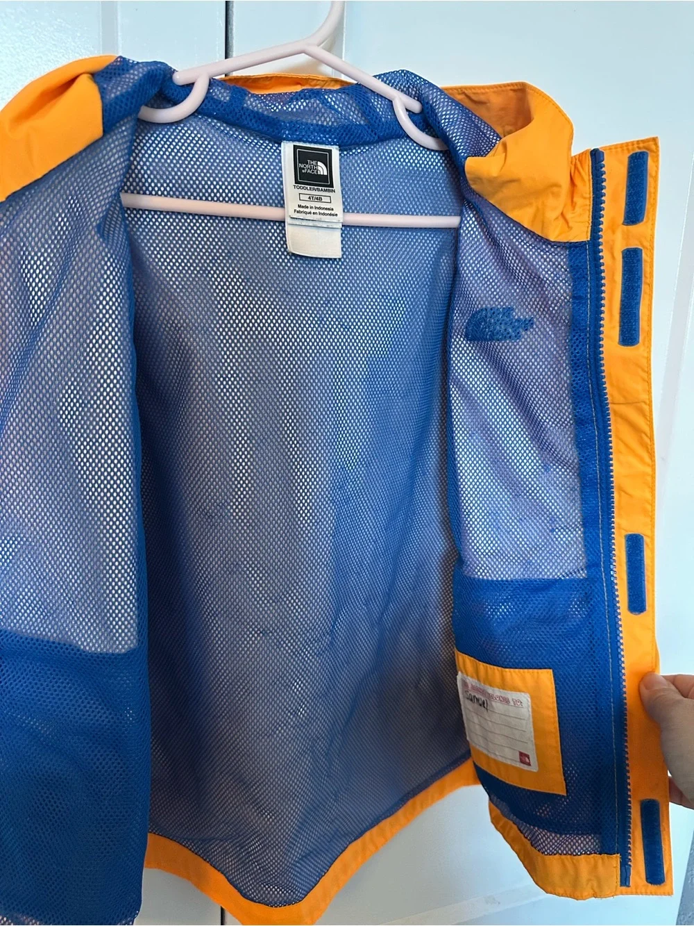 The North Face Kids Orange Hooded Rain Jacket